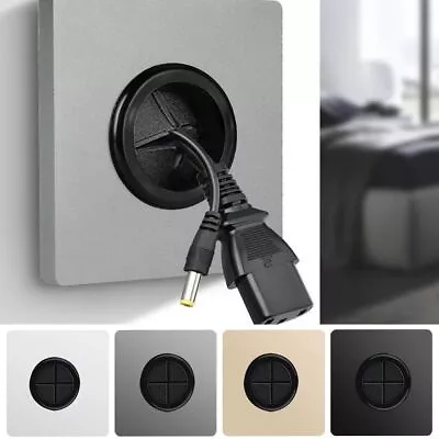 Outlet Hole Cable Cover Cable Socket Panel Wall Blank Panel Decorative Cover • £4.13