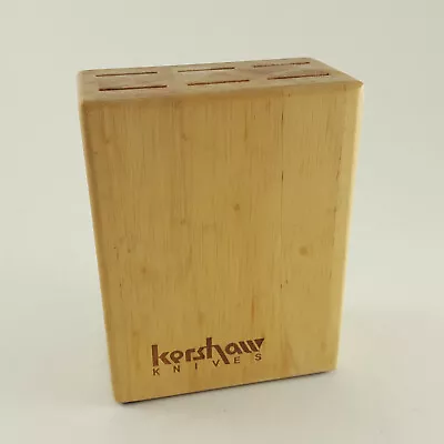 Kershaw Knives Wooden Block 6-Slot Steak Knife Storage - Holder Only - FREE SHIP • $29.95