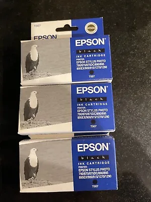 £20 • Buy Epson Printer Ink Cartridges X 3 Unopened BLACK T007