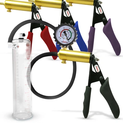 $101.69 • Buy LeLuv Premium ULTIMA Penis Pump | Red/Purple Grips & Hose | Choose Cylinder Size