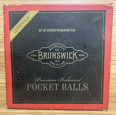 Brunswick Centennial Vintage Pool Billiard Pocket Balls Complete Set 16 Belgium • $195