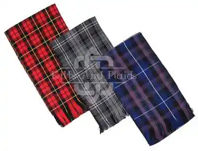 Tartan SCARF Premium Handmade Scottish Tartan Scarf For Men Size 55 X 10 Inches • £16.14