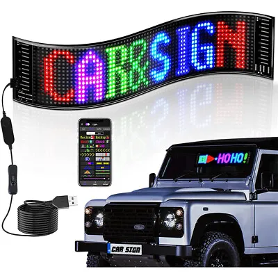 Car LED APP Programmable Showcase Message Sign Scrolling Display Lighting Board • $41.26