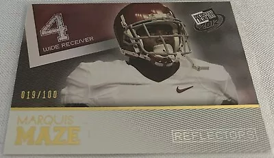 2012 Press Pass Football Marquis Maze Alabama Crimson Tide Reflectors Gold 100 • $1.99