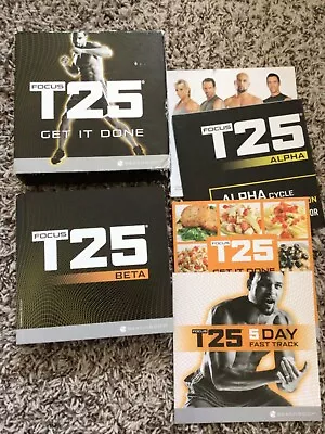 Beachbody T25 Focus Alpha And Beta Get It Done Dvds - Set Of 9 • $16.16