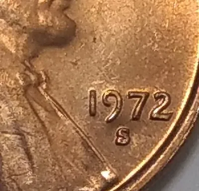 1972-S Gem Mint State Lincoln Cent Doubled Die Obverse • $15