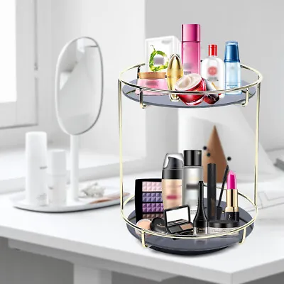 $27 • Buy Makeup Organizer 360° Adjustable Rotating Perfume Cosmetic Storage Rack No Rust