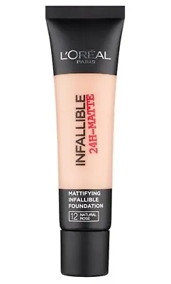 L'Oreal Paris Infallible 24H Matte Foundation 35ml - 12 Natural Rose • £18