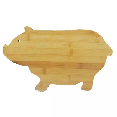 Pig Shaped Bamboo Cutting Board Custom Engraved Bamboo 4575 • $14.50