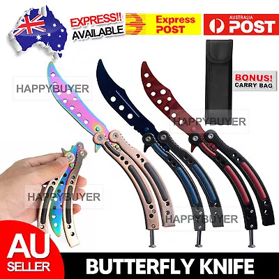 Butterfly Knife TrainerTraining Practice Metal Steel Tool Sheath CSGO Balisong N • $12.95