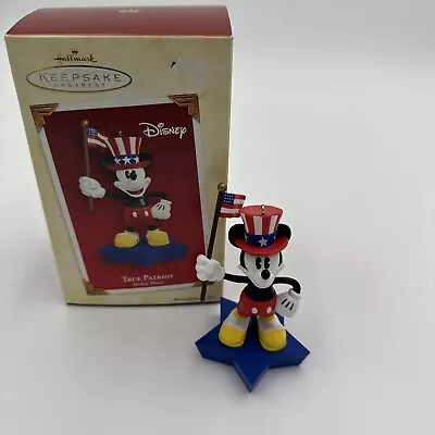 Mickey Mouse True Patriot Keepsake Christmas  Ornament With Box 2005 By Hallmark • $6.99