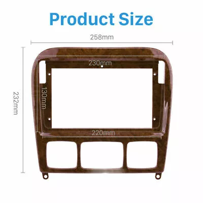 9 Inch Car Radio Frame For 1998-2005 Benz S Class W220 Wooden Color • $31.34