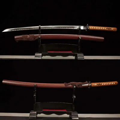 Sakabato Katana 1095 High Carbon Steel Japanese Samurai Reverse Edge Sword Sharp • $254.73