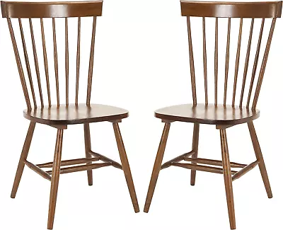 American Homes Collection Parker Country Farmhouse Brown Oak Spindle Side Chair  • $411.88