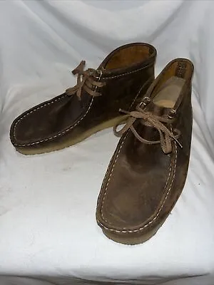 Men's Shoes Clarks Originals WALLABEE BOOTS Moccasin Lace Up 55513 BEESWAX • $39.99