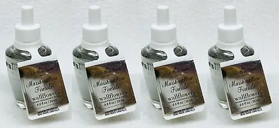 4 Bath Body Works MARSHMALLOW FIRESIDE Wallflower Home Scent Oil Refill Bulb • $39.99