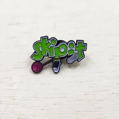 $7 • Buy 90's Style Green Pin SKIP IT 90s Toy Game Enamel Pin