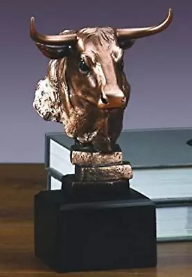 Stock Market Bull Bust - Wall Street Bronze Finish Statue Figurine • $89.51