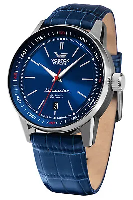 Vostok Europe Montre Hommes GAZ 14 Limousine Automatique Bleu NH35-560A687 • $268.66