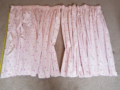 £20 • Buy REDUCED PRICE Laura Ashley Handmade Pink Gingham Lined Curtains