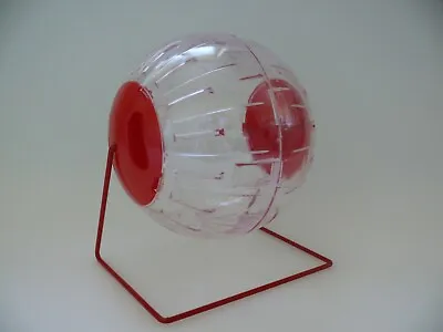 Large Hamster Run Play Ball On Steel Stand Mouse Gerbil Pet Toy Rodents Animal • £14.99