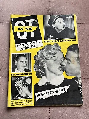 ON THE QT Vintage Magazine MARILYN MONROE  Aug 1955 Celeb Gossip LOOK • $24.99