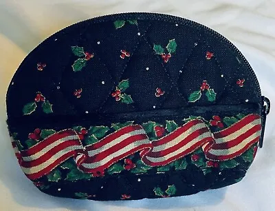 Rare Vintage Vera Bradley Mikimoto Coin Purse Zip In Holly Ribbons • $20