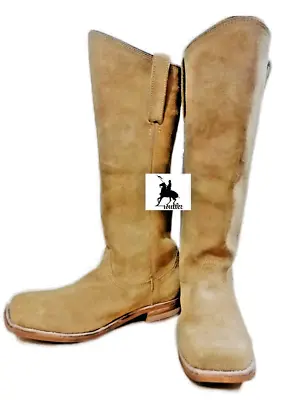 INDIAN WARS US UNION M1872 CAVALRY HORSE RIDING RAW LEATHER BOOTS - SIZE 5 To 15 • $85
