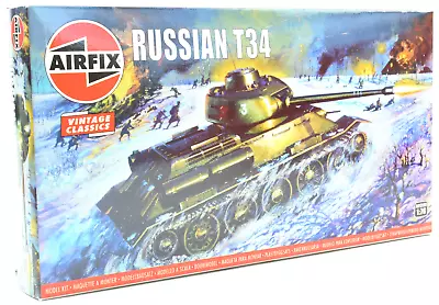 Airfix Vintage Classic Russian T34 1:76 Scale Plastic Model Tank Kit A01316V • $10.99