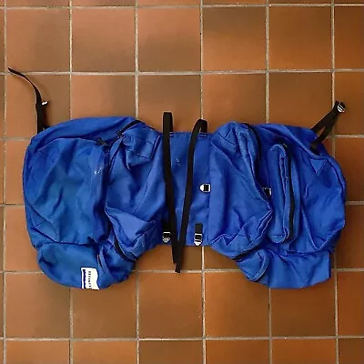 Vintage Bellwether Rear Blue Bicycle Panniers Bike Saddle Bags Cycling Touring • $39.95