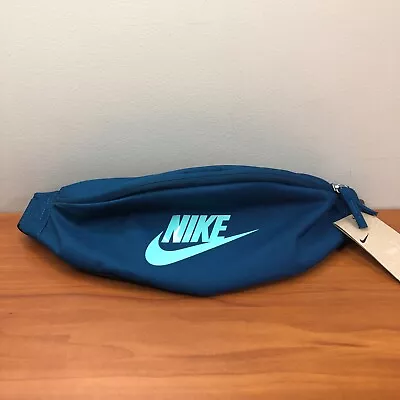 Nike Heritage Fanny Pack Hip Waist Belt Crossbody DB0490-010 Blue/Teal NWT • $24.99