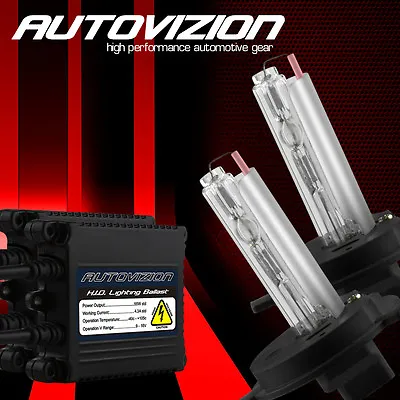 Bi Xenon Hi/Low Dual Beam HID Xenon Headlight Conversion Kit AC 55W Slim H4 9007 • $34.99