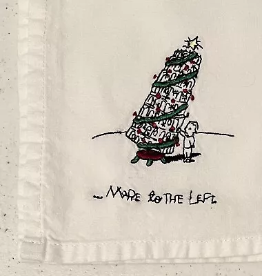 More To The Left Merry Masterpieces Pisa Tower Napkin 1999 Christmas 16 X 15” • $3.95