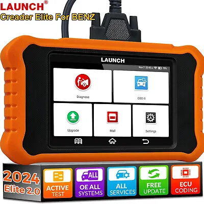 LAUNCH Elite 2.0 FOR Mercedes-Benz Bidirectional All System OBD2 Diagnostic Tool • $149