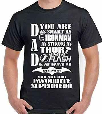 Dad T-Shirt Our Favourite Superhero Mens Funny Birthday 30th 40th 50th 60th Xmas • $15.62