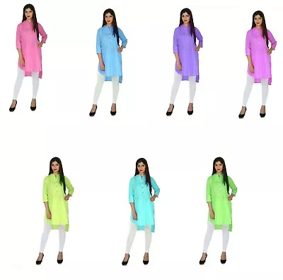 $53.90 • Buy Indian Women Kurti Wedding Wear Kurti With Pajama Set Dress Multi Color Plus