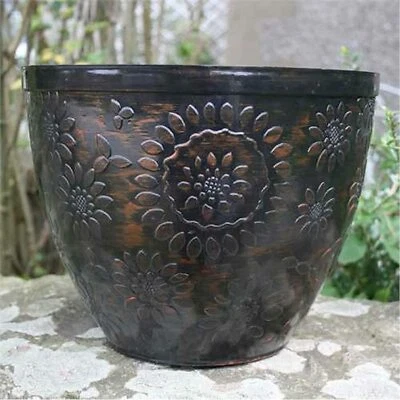 £18.99 • Buy Large Plastic Round Chengdu Garden Plant Pots Flower Planter Outdoor Pots 30cm