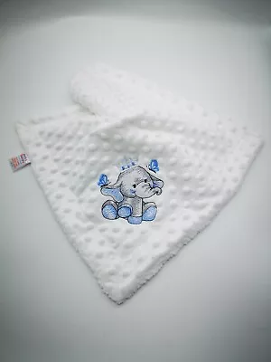 Personalised Baby Dimple ELEPHANT Comforter Blanket Boy Girl Gift Set • £7.99