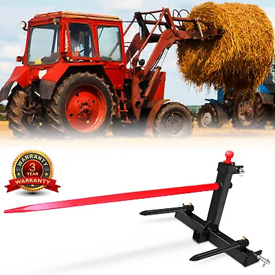 3 Point Hay Bale Spear Trailer Hitch Receiver Cat 1 Tractor With Gooseneck Ball • $278.99