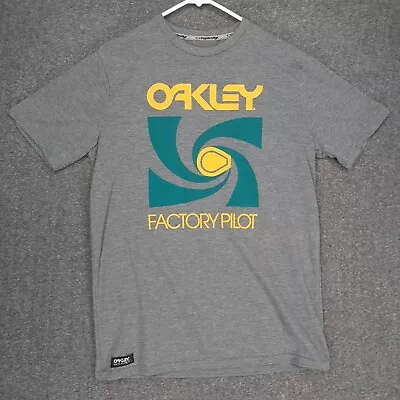 Oakley Hydrolix Factory Pilot T Shirt Men's M Heather Gray Regular Fit • $18.88