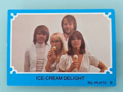 Vintage 1976 Scanlens ABBA Trading Card No 46  ICE-CREAM DELIGHT  Blue Set • $15