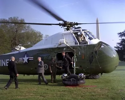 President John Kennedy Exits Marine One Helicopter With Macmillan New 8x10 Photo • $8.99