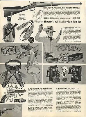 1960 PAPER AD 3 PG Mattel Shootin' Shell Holster Rifle Fanner 50 Palomino Pal  • $29.99