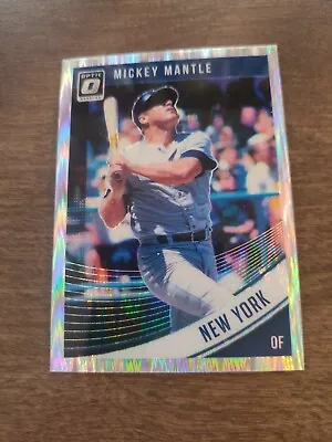 Nice 2018 Panini Donruss Optic Mickey Mantle Silver Flash Prizm. Rare • $7.50