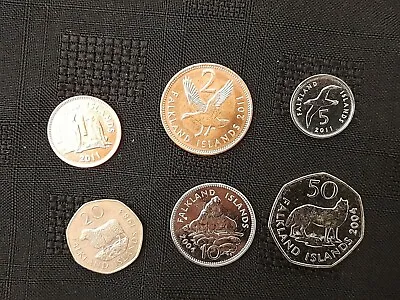 Falkland Islands 6 Coin Set 1p 2p 5p 10p 20p 50p Mostly Uncirculated  • £7.99