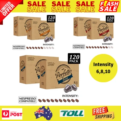$42.90 • Buy Nespresso Compatible Coffee Pods Capsules Various Intensity Flavours 120 Packs