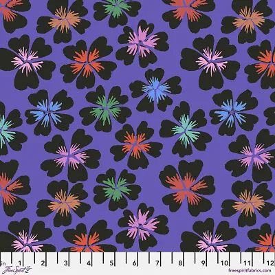 New! Spring 2024 Kaffe Fassett Petals Gp201 Purple Cotton Floral Fabric 1/2 Yd • $6.40