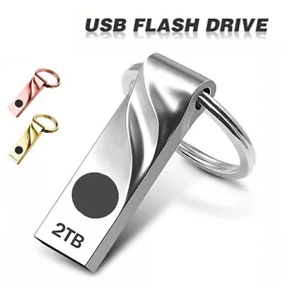 2TB USB Flash Drive Metal Memory Stick U Disk Data Storage High-Speed Laptop PC • £5.79