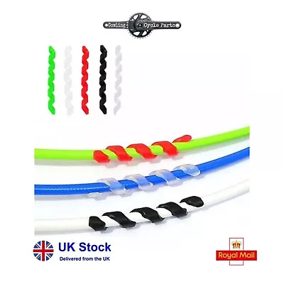 5 Or 10 SPIRAL SILICONE RUBBER BIKE FRAME PROTECTOR CABLE OUTER BRAKE GEAR WEAR • £3.49