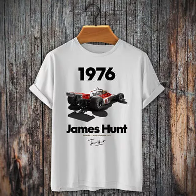 F1 Legend James Hunt Tee Formula 1st World Championship 1976 McLaren Niki Lauda • $10.99